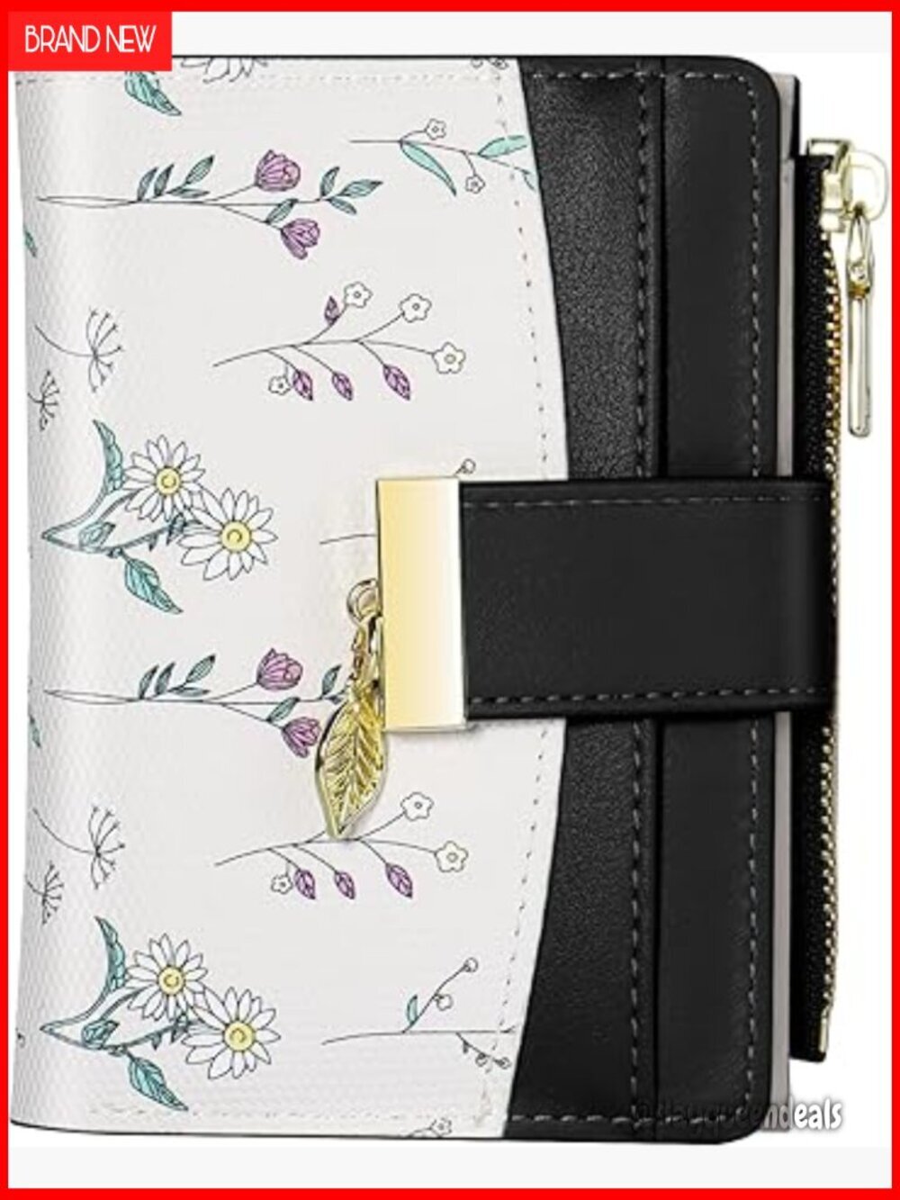 RFID Blocking Bifold Wallet with Zipper Coin Pocket and ID Window